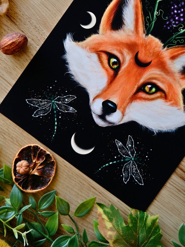 Fox and Grapes Fine Art Print