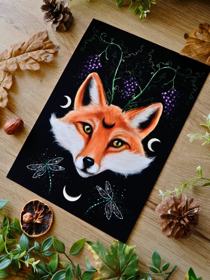 Fox and Grapes Fine Art Print