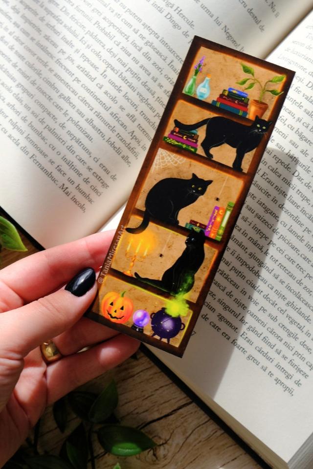 Witchy Cats Library Bookmark