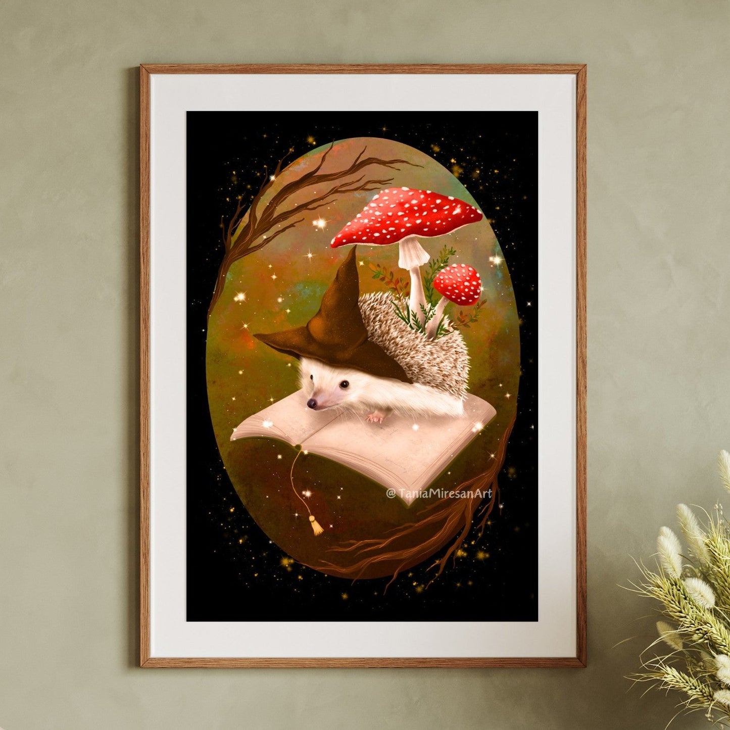 Witchy Hedgehog Fine Art Print