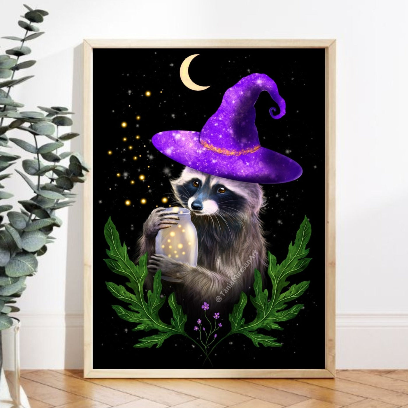 Witchy Raccoon Fine Art Print