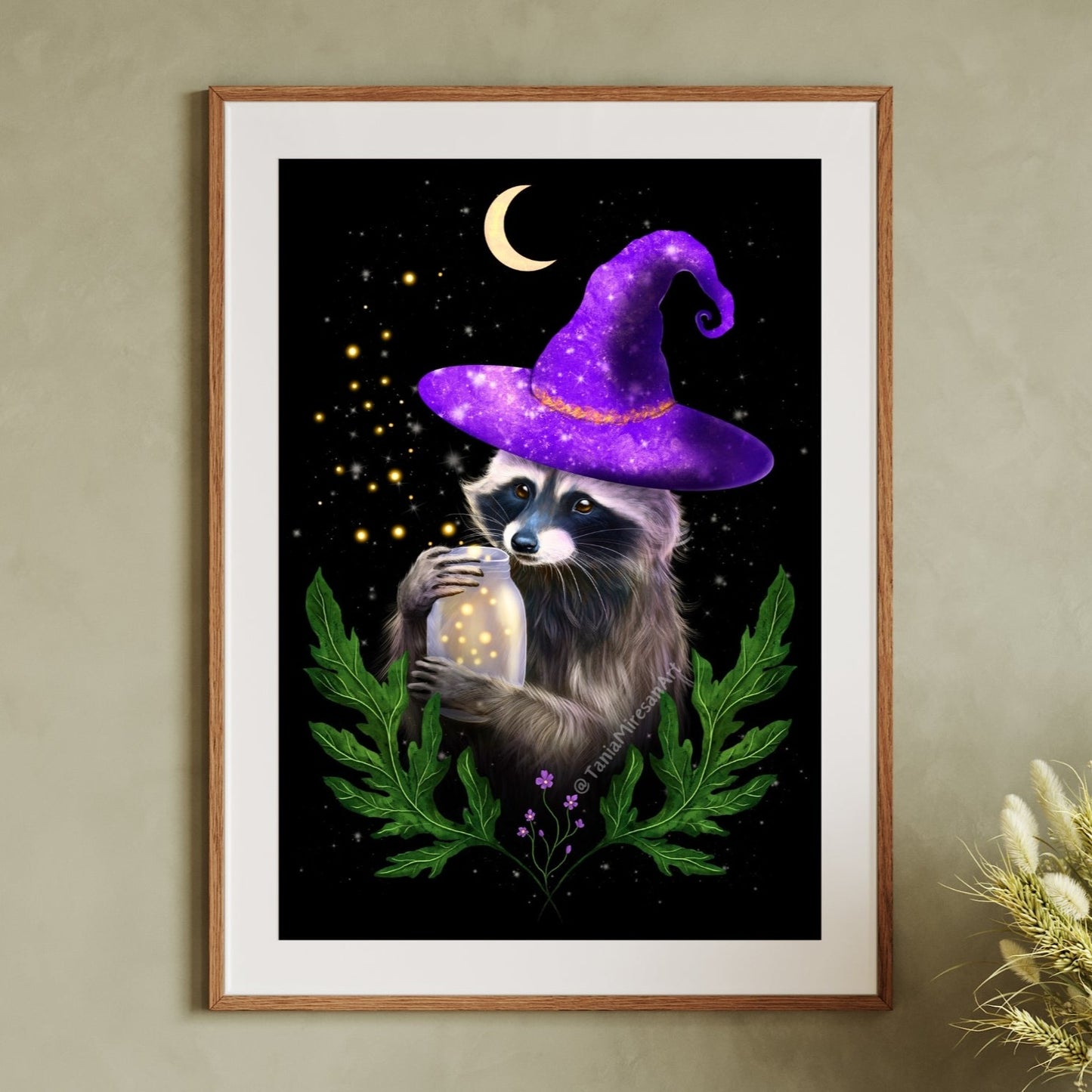 Witchy Raccoon Fine Art Print