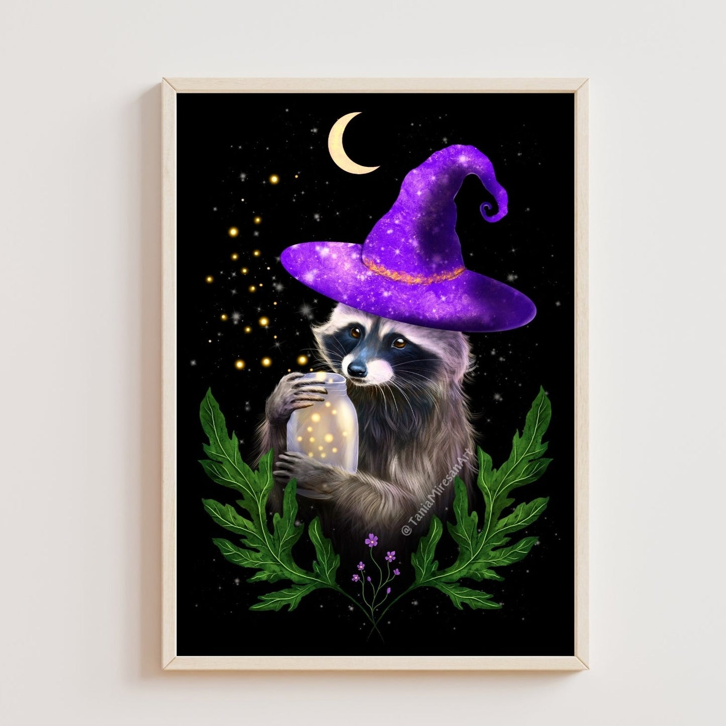 Witchy Raccoon Fine Art Print