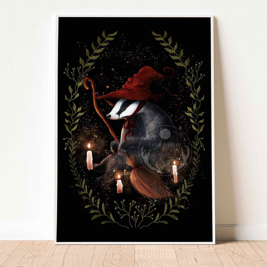 Wizard Badger Fine Art Print