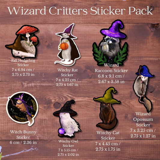 Wizard Critters Sticker Pack