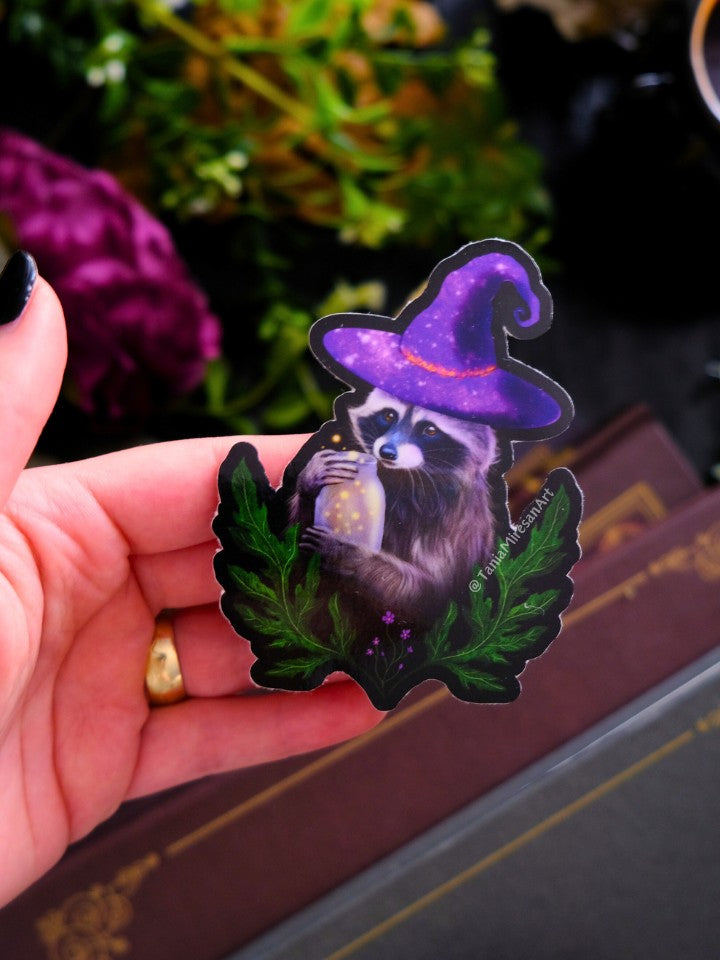 Wizard Raccoon Sticker