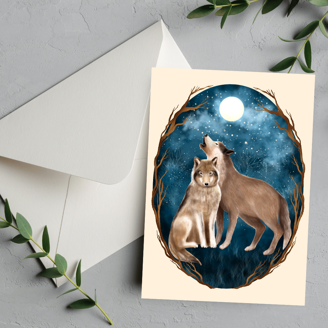 Wolf Couple Card