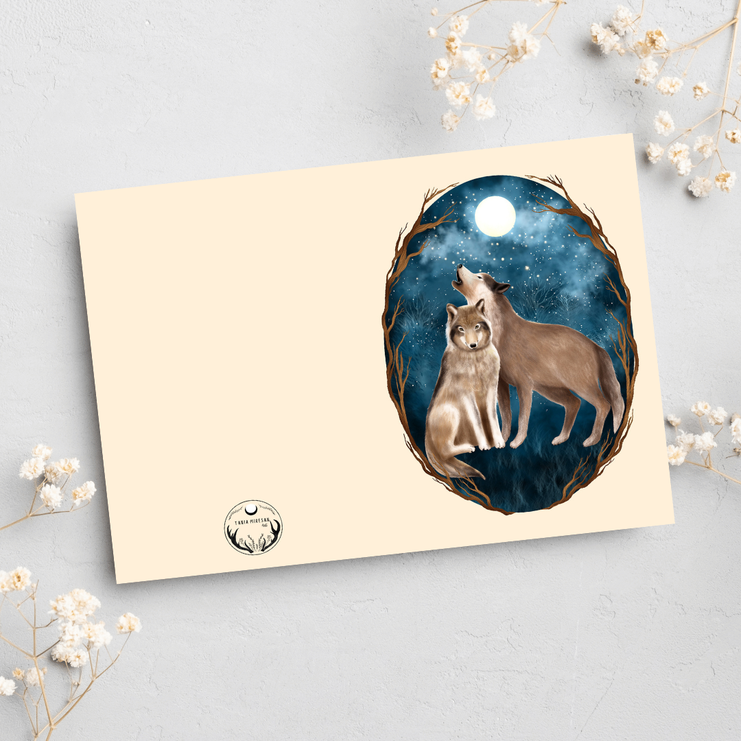 Wolf Couple Card