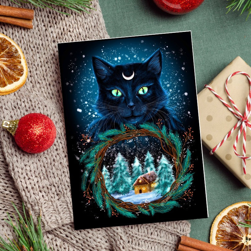 Yule Cat Christmas Card