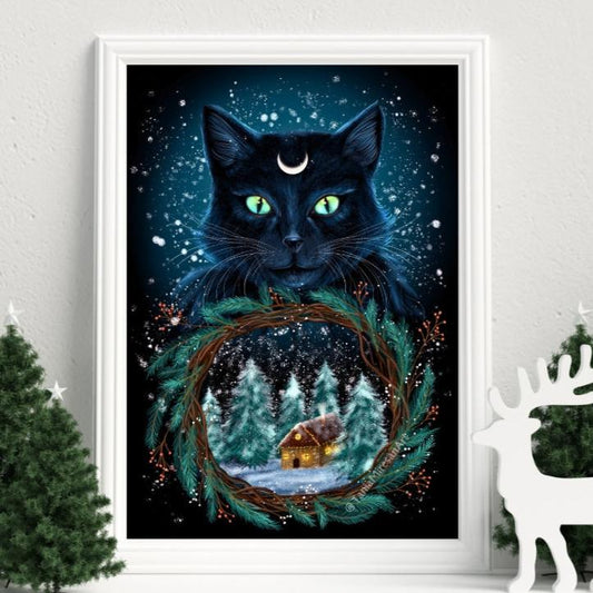 Yule Cat Fine Art Print