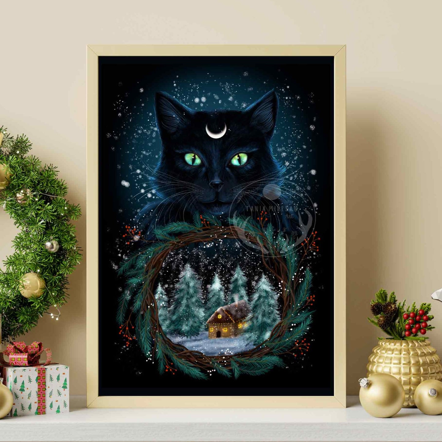 Yule Cat Fine Art Print