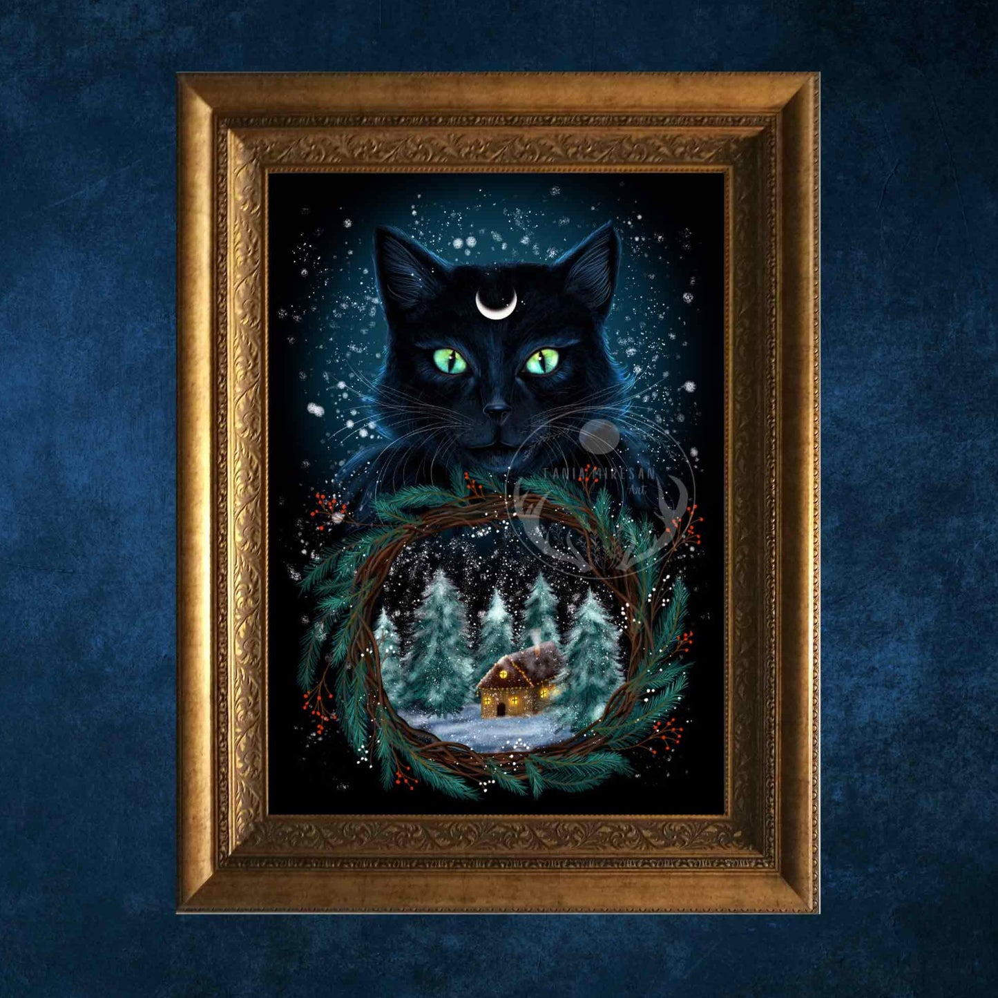 Yule Cat Fine Art Print